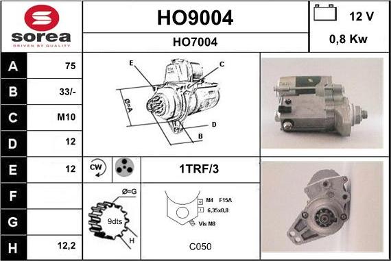 SNRA HO9004 - Starter www.molydon.hr