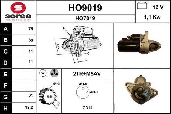 SNRA HO9019 - Starter www.molydon.hr