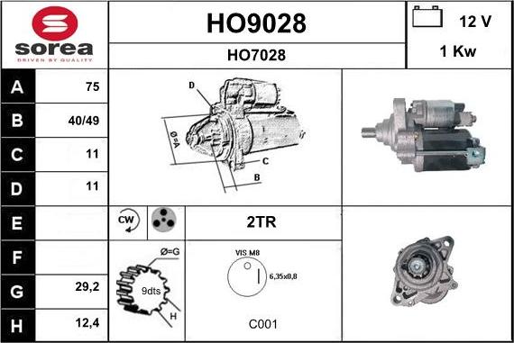 SNRA HO9028 - Starter www.molydon.hr