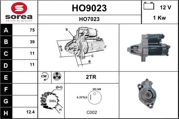 SNRA HO9023 - Starter www.molydon.hr