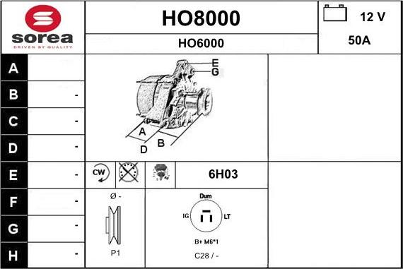 SNRA HO8000 - Alternator www.molydon.hr