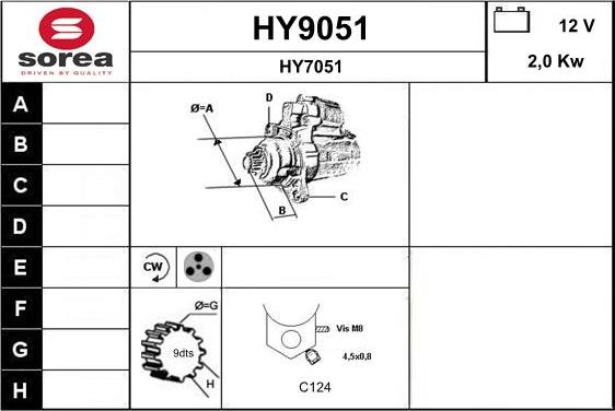 SNRA HY9051 - Starter www.molydon.hr