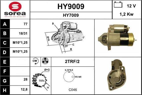 SNRA HY9009 - Starter www.molydon.hr