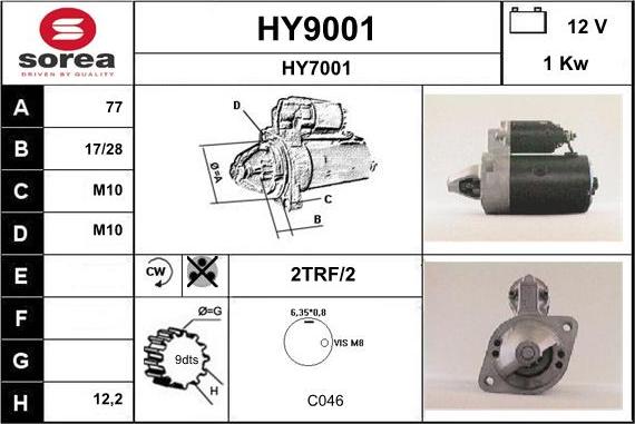SNRA HY9001 - Starter www.molydon.hr