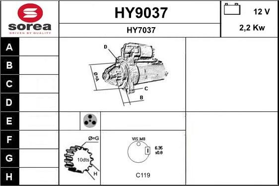 SNRA HY9037 - Starter www.molydon.hr