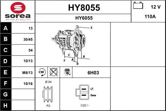 SNRA HY8055 - Alternator www.molydon.hr