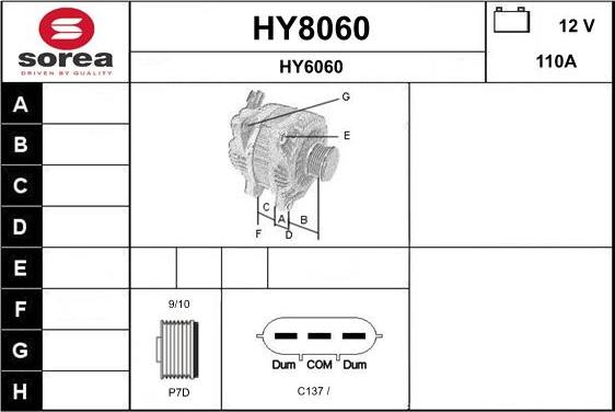 SNRA HY8060 - Alternator www.molydon.hr