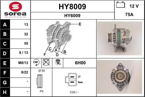 SNRA HY8009 - Alternator www.molydon.hr