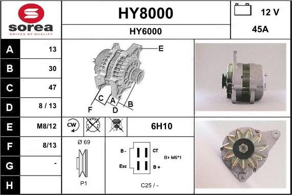 SNRA HY8000 - Alternator www.molydon.hr