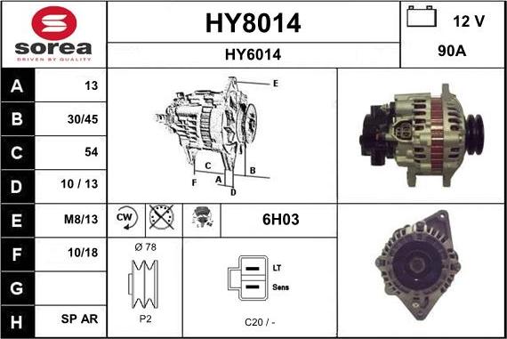 SNRA HY8014 - Alternator www.molydon.hr