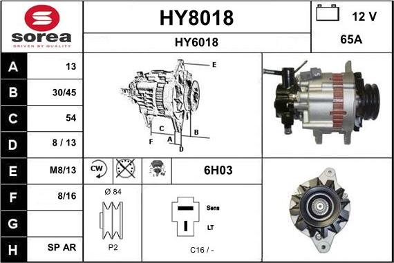 SNRA HY8018 - Alternator www.molydon.hr