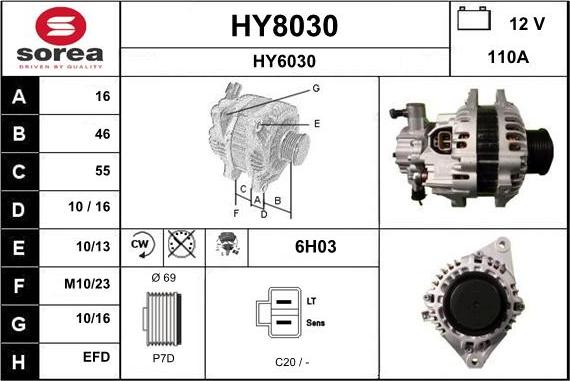 SNRA HY8030 - Alternator www.molydon.hr