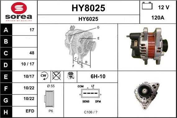 SNRA HY8025 - Alternator www.molydon.hr