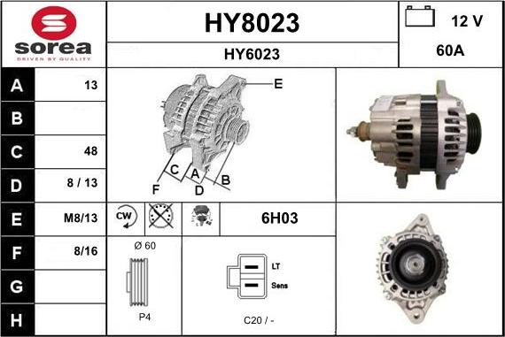 SNRA HY8023 - Alternator www.molydon.hr