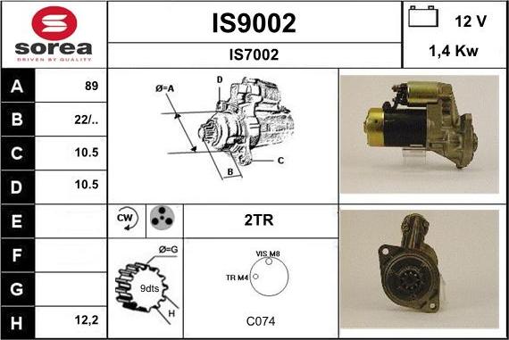 SNRA IS9002 - Starter www.molydon.hr