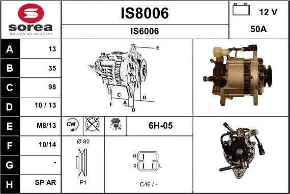 SNRA IS8006 - Alternator www.molydon.hr