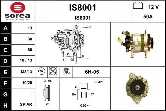 SNRA IS8001 - Alternator www.molydon.hr