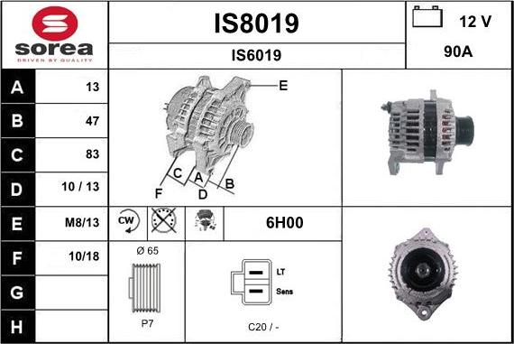 SNRA IS8019 - Alternator www.molydon.hr