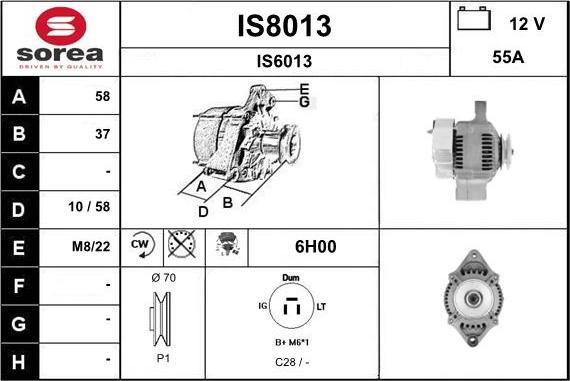 SNRA IS8013 - Alternator www.molydon.hr