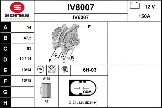 SNRA IV8007 - Alternator www.molydon.hr