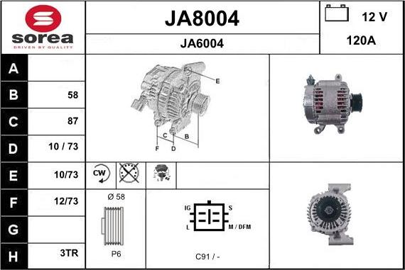 SNRA JA8004 - Alternator www.molydon.hr