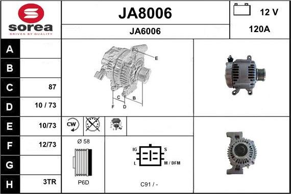 SNRA JA8006 - Alternator www.molydon.hr