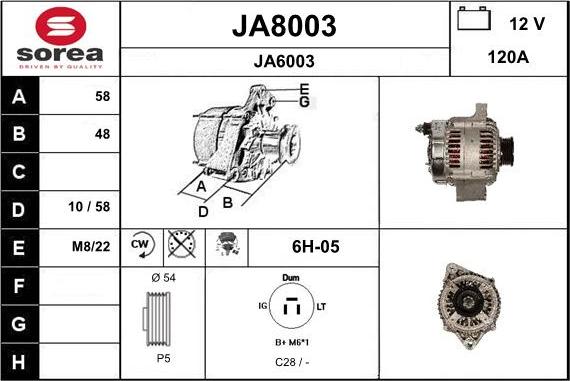 SNRA JA8003 - Alternator www.molydon.hr