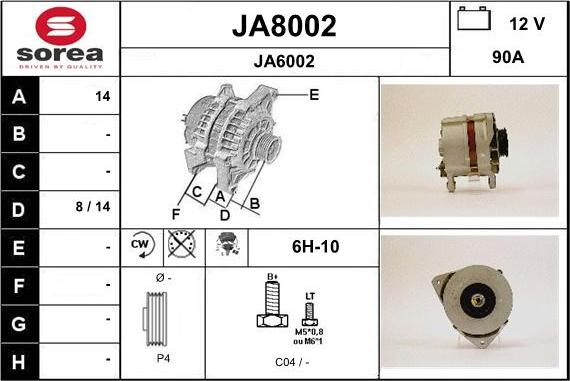 SNRA JA8002 - Alternator www.molydon.hr