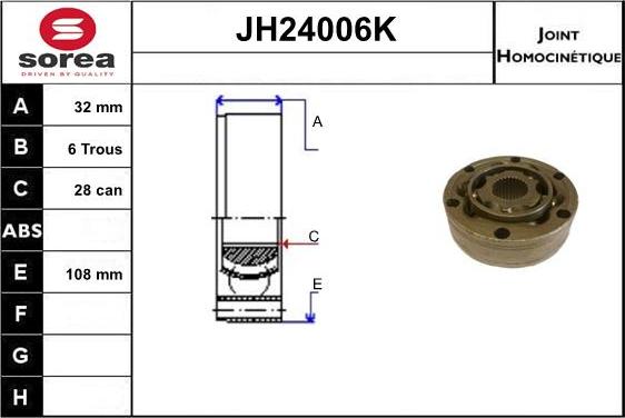 SNRA JH24006K - Kardan, Pogonska osovina www.molydon.hr