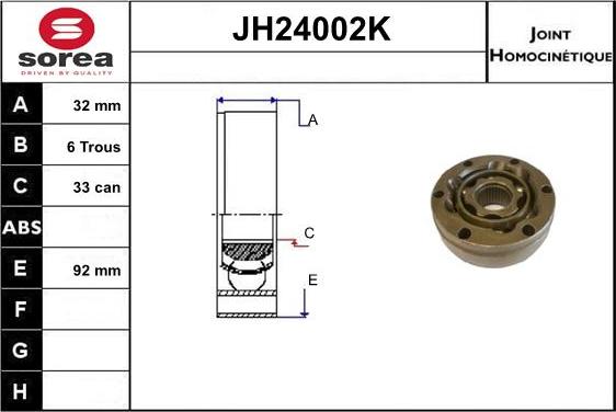 SNRA JH24002K - Kardan, Pogonska osovina www.molydon.hr