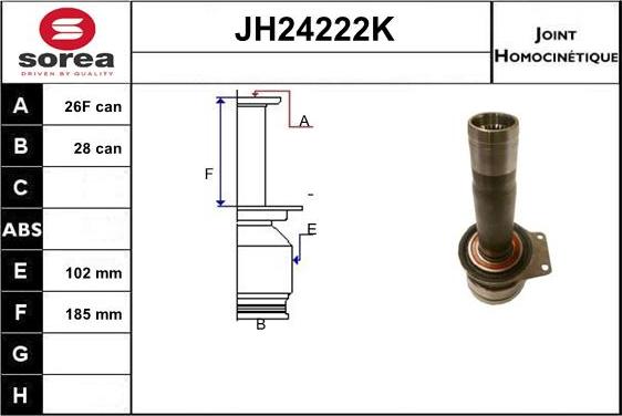 SNRA JH24222K - Kardan, Pogonska osovina www.molydon.hr