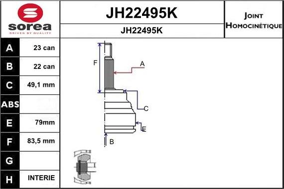 SNRA JH22495K - Kardan, Pogonska osovina www.molydon.hr