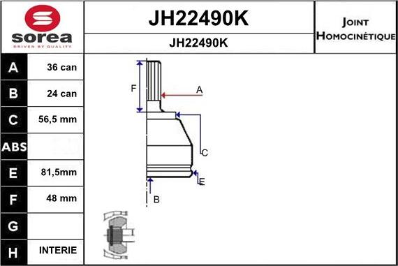 SNRA JH22490K - Kardan, Pogonska osovina www.molydon.hr