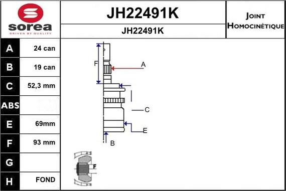 SNRA JH22491K - Kardan, Pogonska osovina www.molydon.hr