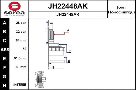 SNRA JH22448AK - Kardan, Pogonska osovina www.molydon.hr