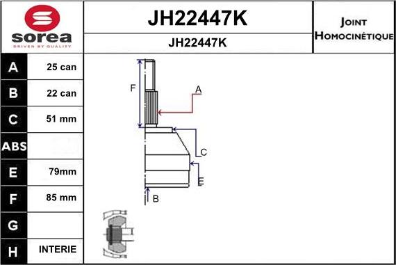 SNRA JH22447K - Kardan, Pogonska osovina www.molydon.hr