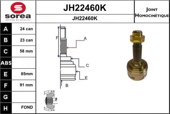 SNRA JH22460K - Kardan, Pogonska osovina www.molydon.hr