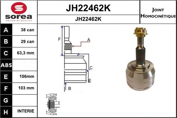 SNRA JH22462K - Kardan, Pogonska osovina www.molydon.hr