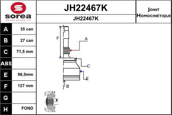 SNRA JH22467K - Kardan, Pogonska osovina www.molydon.hr