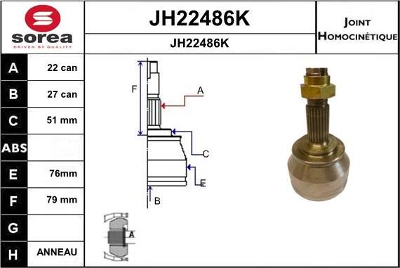 SNRA JH22486K - Kardan, Pogonska osovina www.molydon.hr