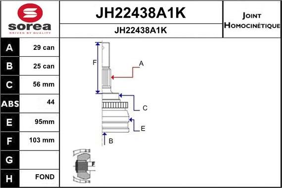 SNRA JH22438A1K - Kardan, Pogonska osovina www.molydon.hr