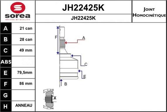 SNRA JH22425K - Kardan, Pogonska osovina www.molydon.hr