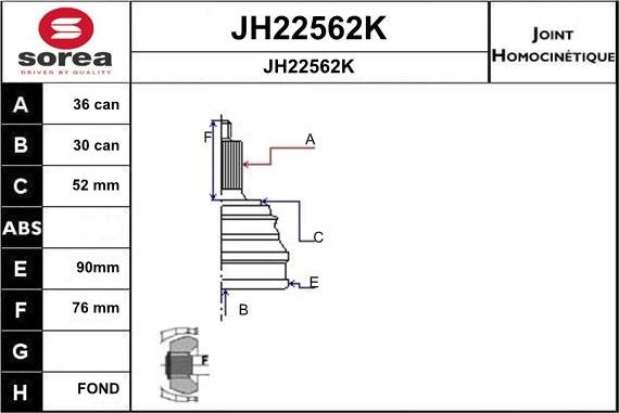 SNRA JH22562K - Kardan, Pogonska osovina www.molydon.hr