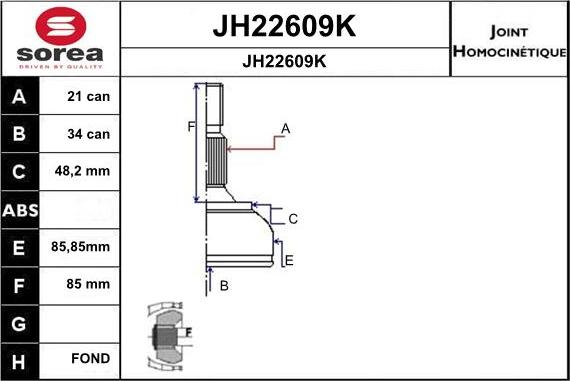 SNRA JH22609K - Kardan, Pogonska osovina www.molydon.hr