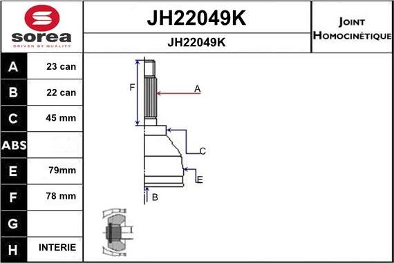 SNRA JH22049K - Kardan, Pogonska osovina www.molydon.hr