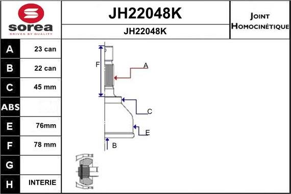 SNRA JH22048K - Kardan, Pogonska osovina www.molydon.hr