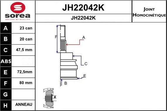 SNRA JH22042K - Kardan, Pogonska osovina www.molydon.hr