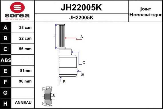 SNRA JH22005K - Kardan, Pogonska osovina www.molydon.hr