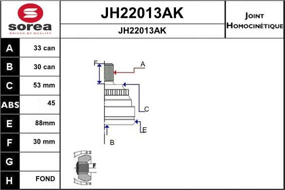 SNRA JH22013AK - Kardan, Pogonska osovina www.molydon.hr