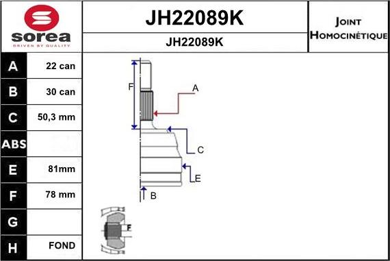 SNRA JH22089K - Kardan, Pogonska osovina www.molydon.hr